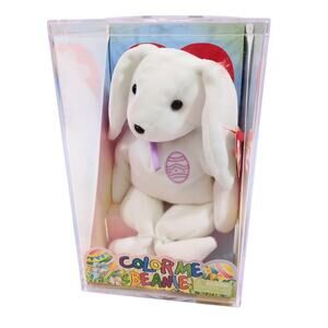 Ty Color Me Beanie Bunny Rabbit Plush Easter Egg Beanie Babies Retired NIB